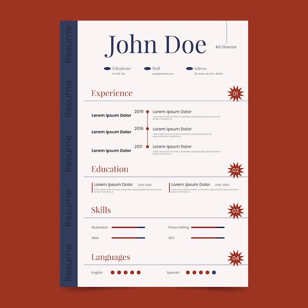 Minimalist cv template