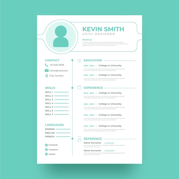 Minimalist cv template