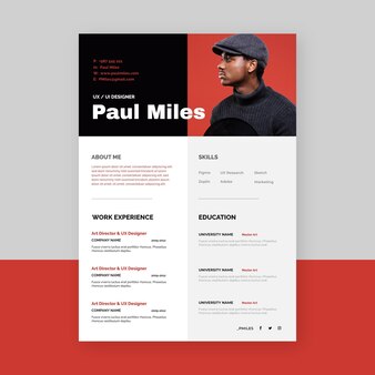 Minimalist cv template