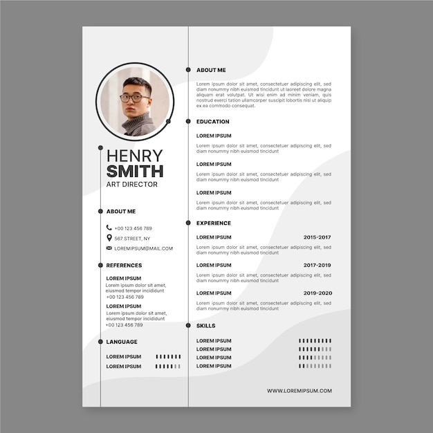 Minimalist cv template