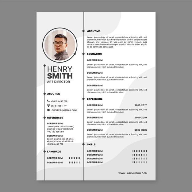 Minimalist cv template