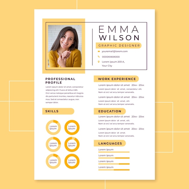 Minimalist cv template