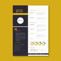 Free vector minimalist cv template