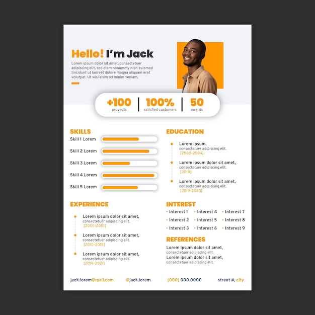 Minimalist cv template