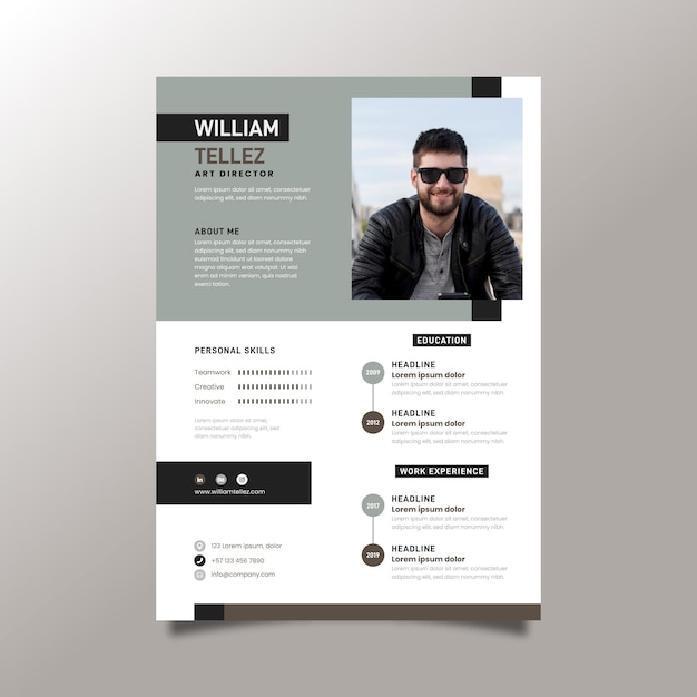 Minimalist cv template