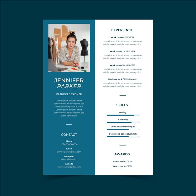 Minimalist cv template