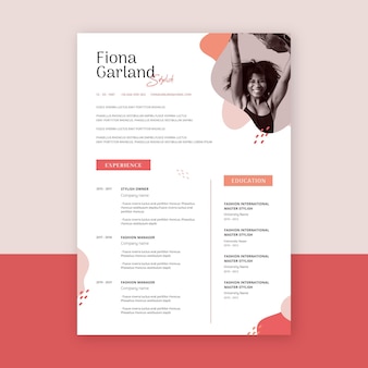 Minimalist cv template