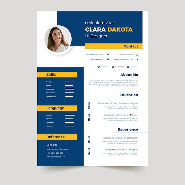 Minimalist cv template