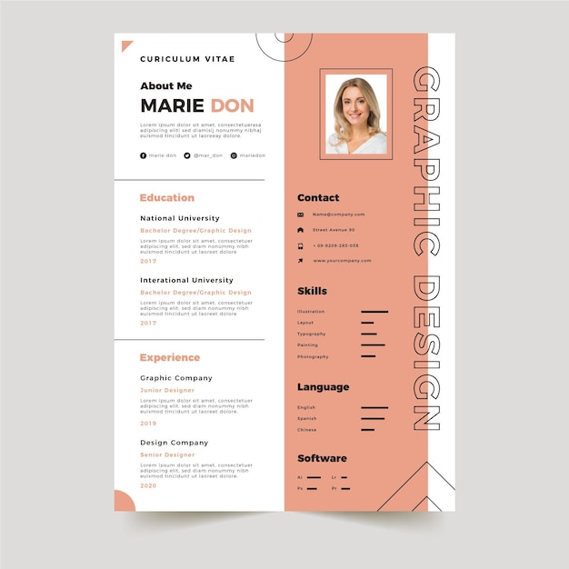 Minimalist cv template