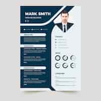 Free vector minimalist cv template