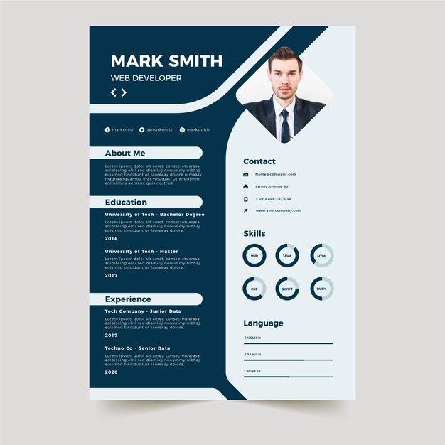 Minimalist cv template