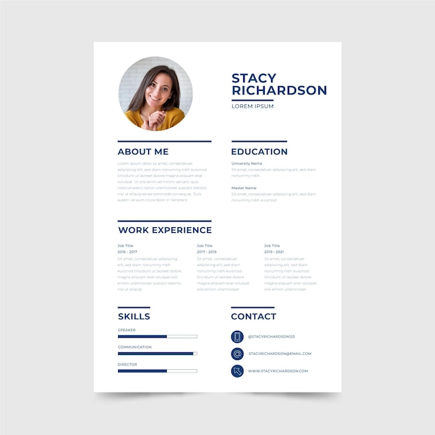 Minimalist cv template