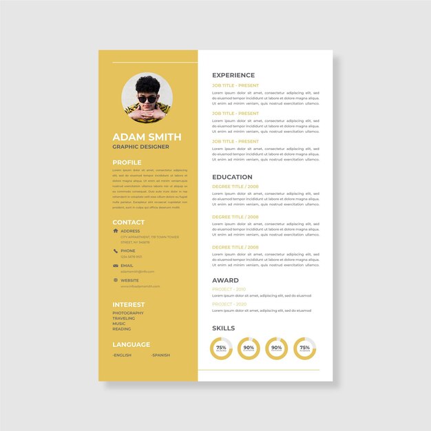 Minimalist cv template