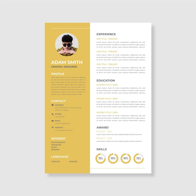minimalist cv template