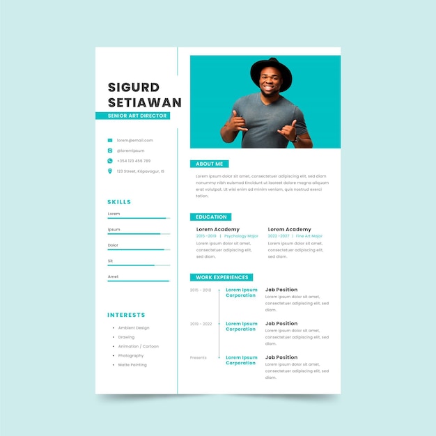 Minimalist cv template