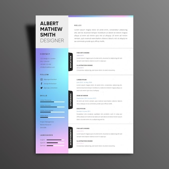 Minimalist cv template