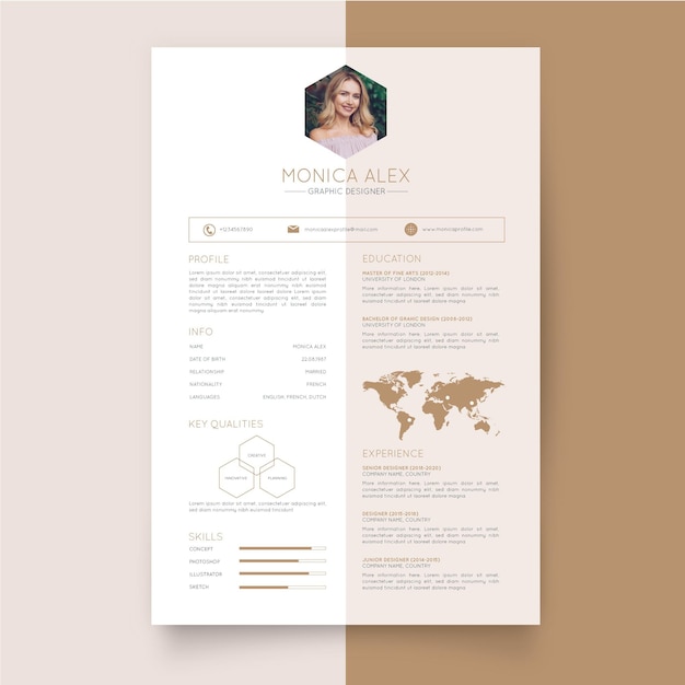 Minimalist cv template