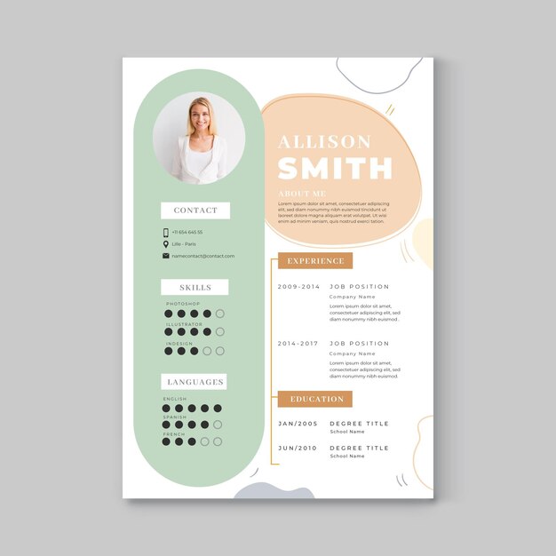 Minimalist cv template