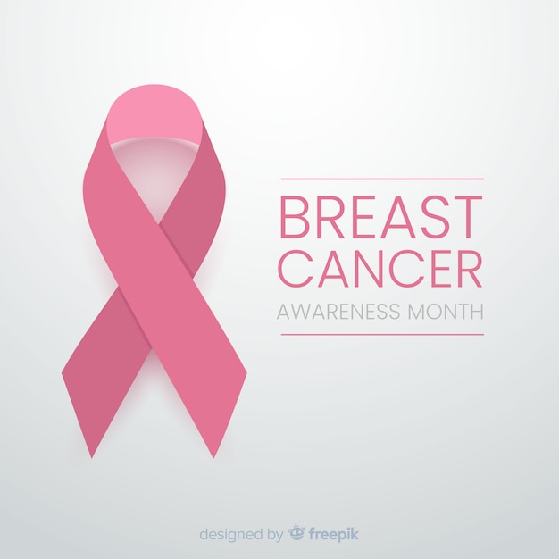 Free vector minimalist design for cancer awareness with ribbon