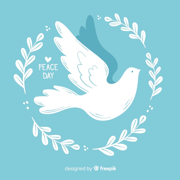 Free vector minimalist dove for day of peace