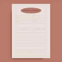 Free vector minimalist elegant catering wedding planner