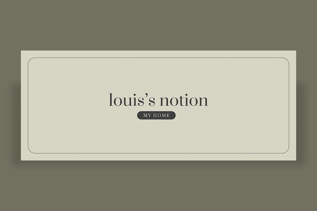 Free vector minimalist elegant louis's cover