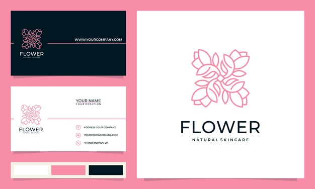 Download Free Minimalist Elegant Floral Rose Logo For Beauty Cosmetics Yoga Use our free logo maker to create a logo and build your brand. Put your logo on business cards, promotional products, or your website for brand visibility.