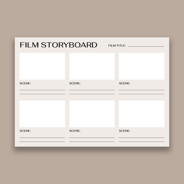 Free vector minimalist film storyboard design