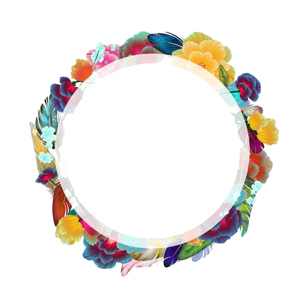 Minimalist floral wreath