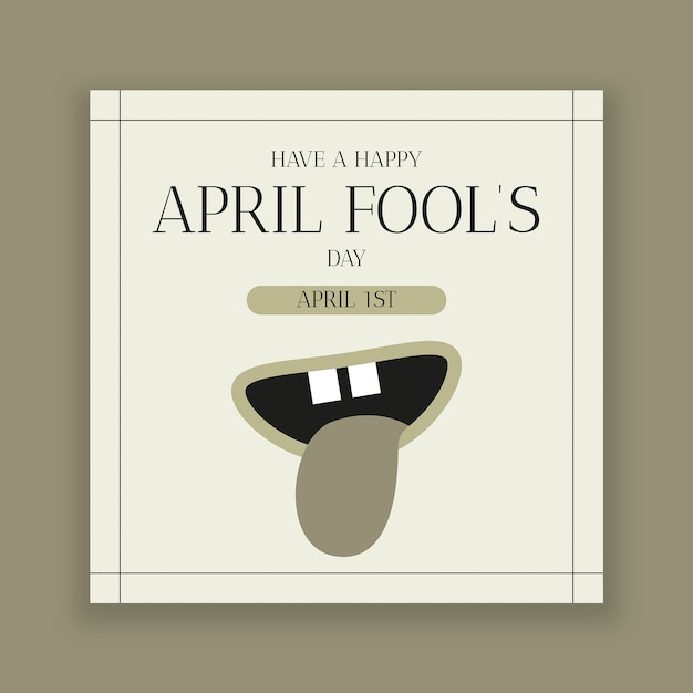 Minimalist funny april fools' day instagram post