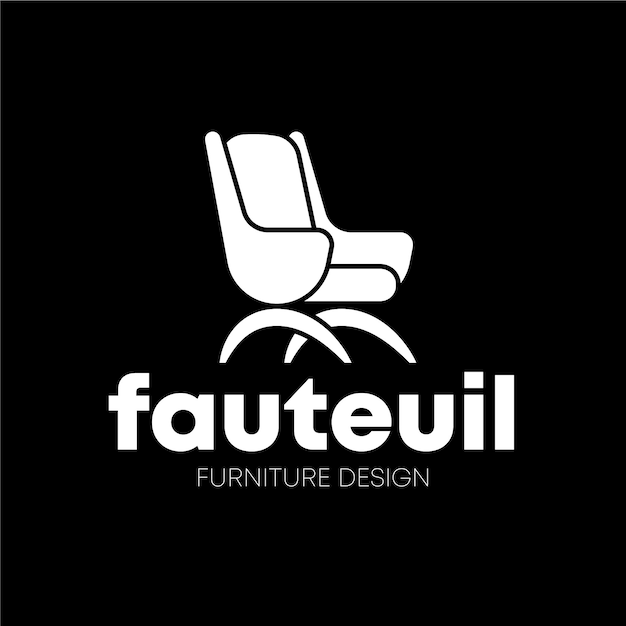 Бесплатное векторное изображение Минималистичный дизайн логотипа мебели