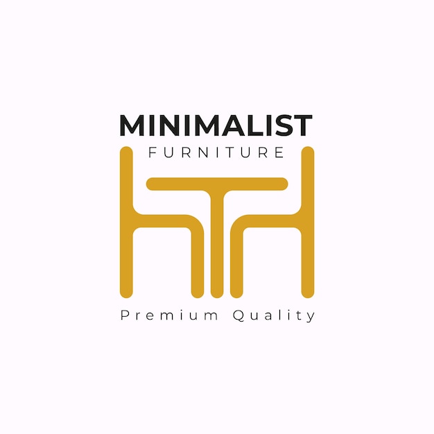 Бесплатное векторное изображение Минималистская мебель логотип шаблон темы