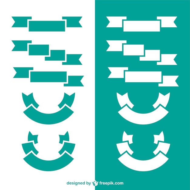 Vettore gratuito nastri geometriche minimaliste