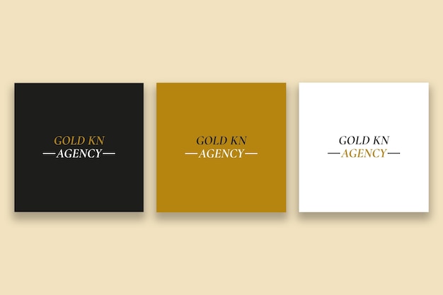 Design minimalista del logo immobiliare kn oro