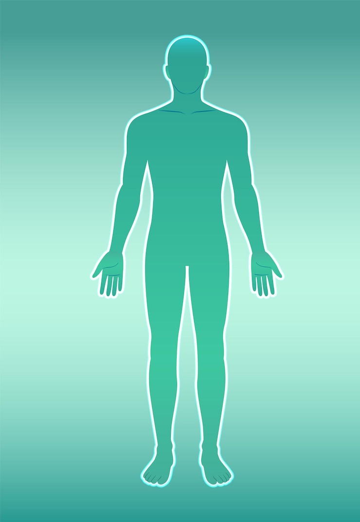 Бесплатный Вектор minimalist human silhouette on gradient background