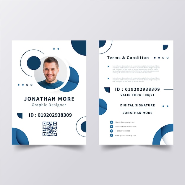 Minimalist id cards template