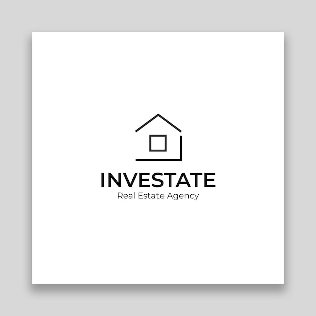 Vettore gratuito design minimalista del logo di investimento