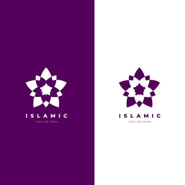 Minimalist islamic logo in two colors