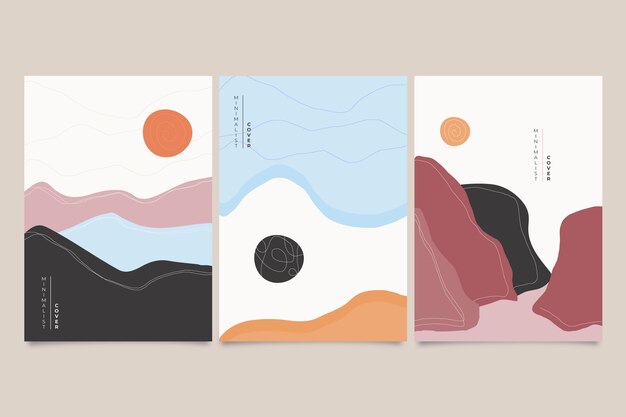 Minimalist japanese concept of cover collection