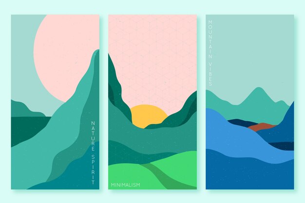 Minimalist japanese theme of cover collection