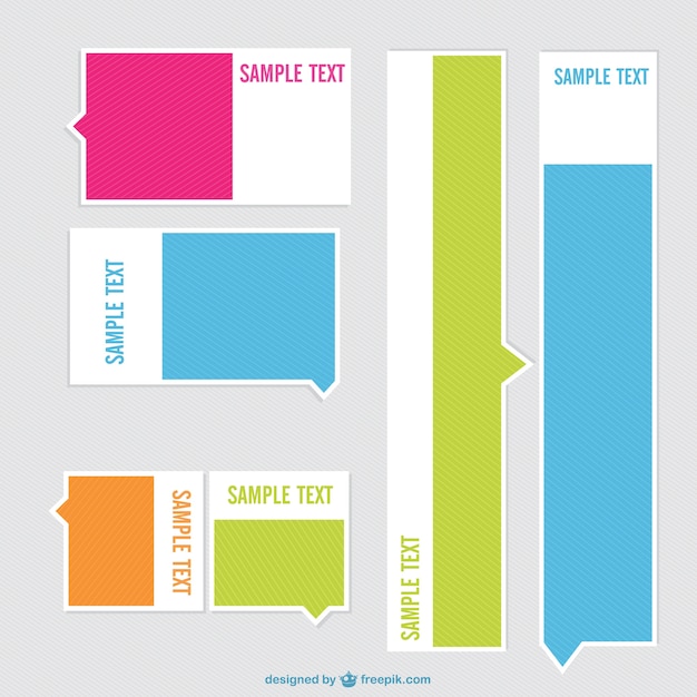 Free vector minimalist labels design