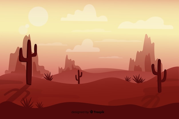 Minimalist landscape of desert 