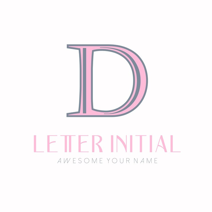 Free Vector minimalist letter d initials logo design for personal brand or company