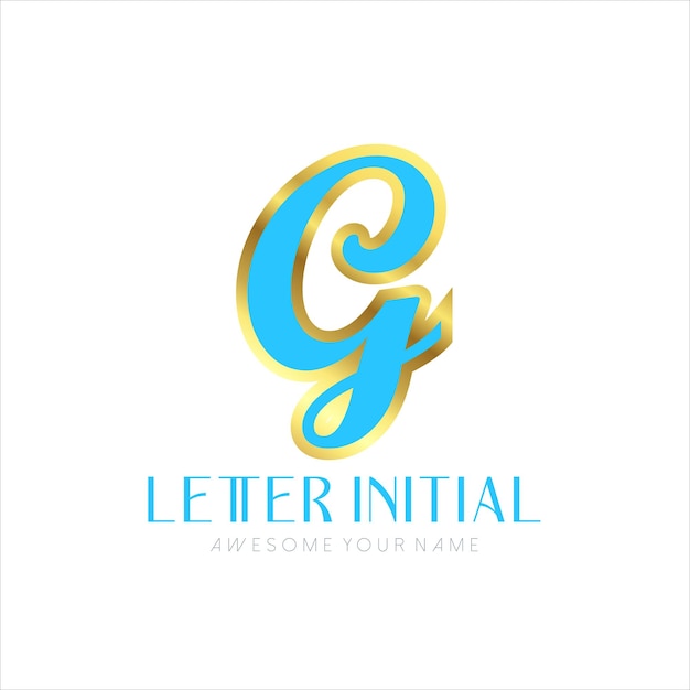 Free vector minimalist letter g initials logo design for personal brand or company