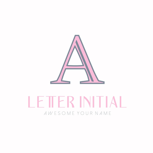 Minimalist letter a initials logo design for personal brand or company