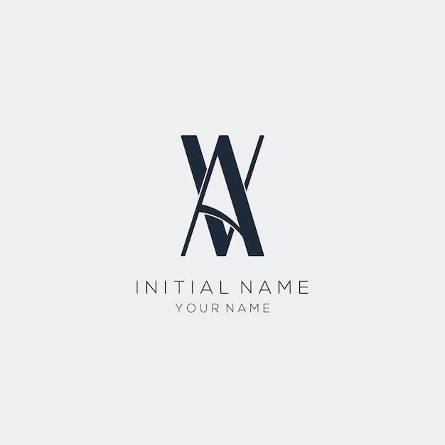 Minimalist letter v a logo design for personal brand or company