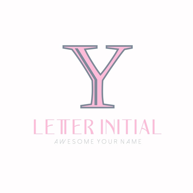 Free vector minimalist letter y initials logo design for personal brand or company