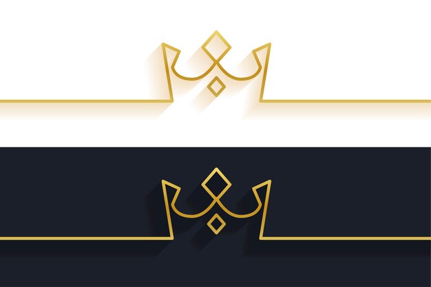 Minimalist line crown background