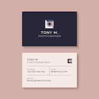 Free vector minimalist modern photographer business card