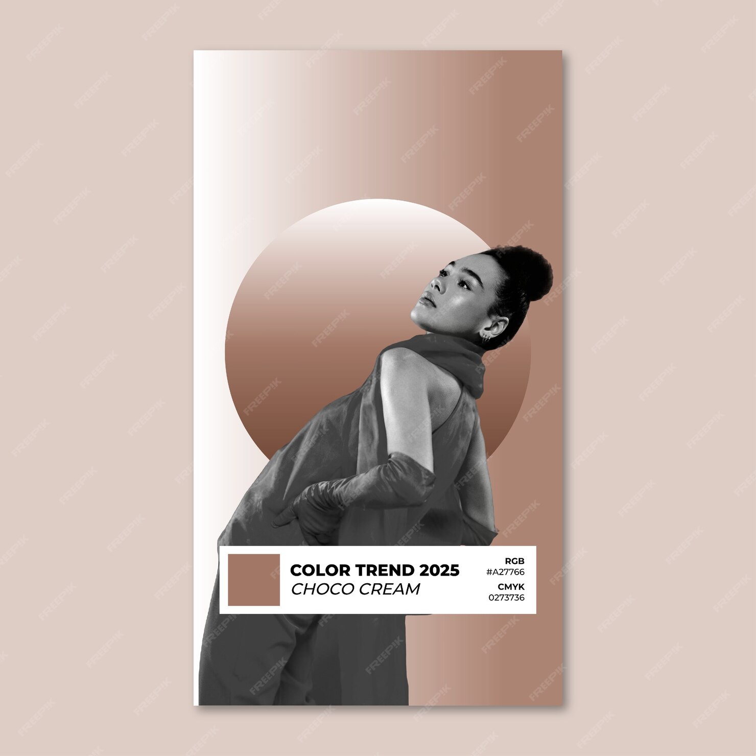 Free Vector Minimalist monocolor color trend 2025 instagram story